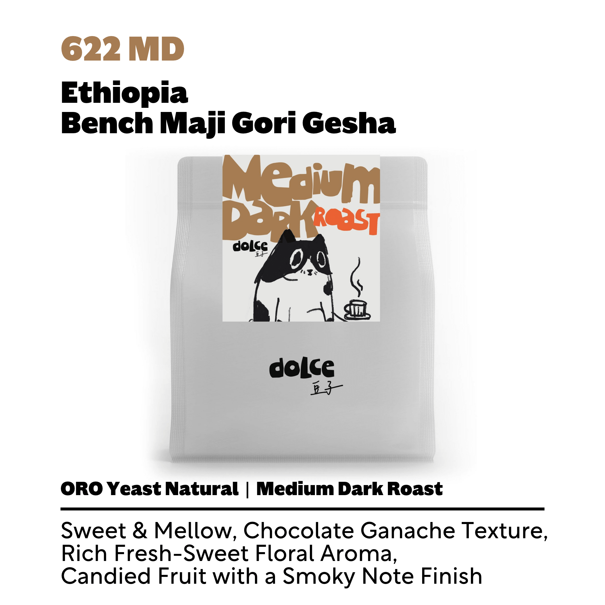 622 MD 埃塞俄比亞 Bench Maji Gori Gesha 全果厭氧日曬 - 豆子咖啡產區豆