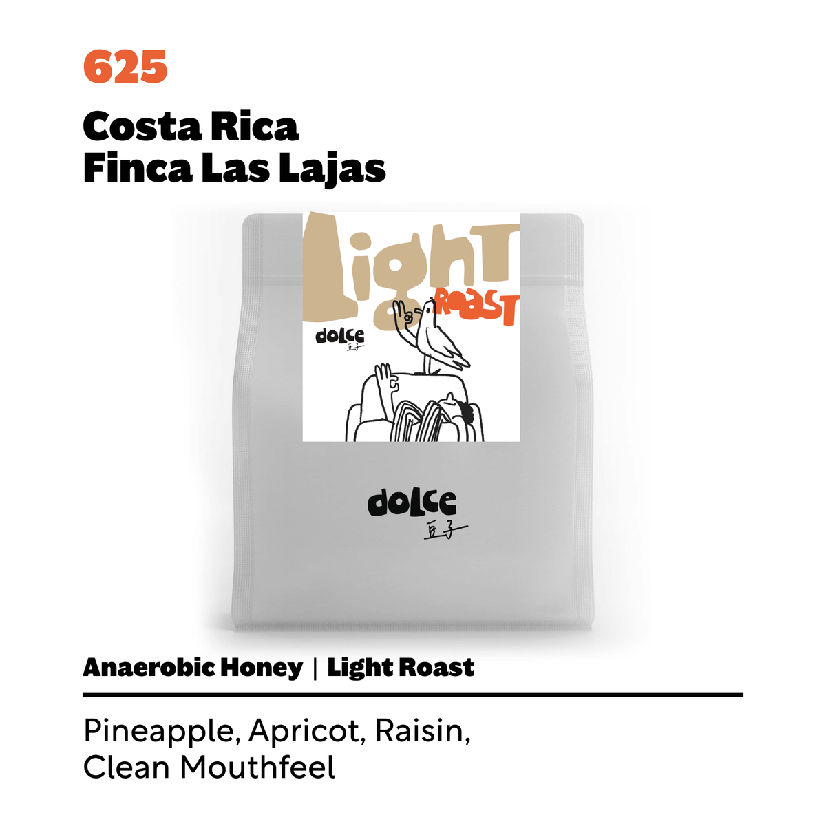 625 哥斯達黎加 Finca Las Lajas 厭氧蜜處理- 豆子咖啡產區豆