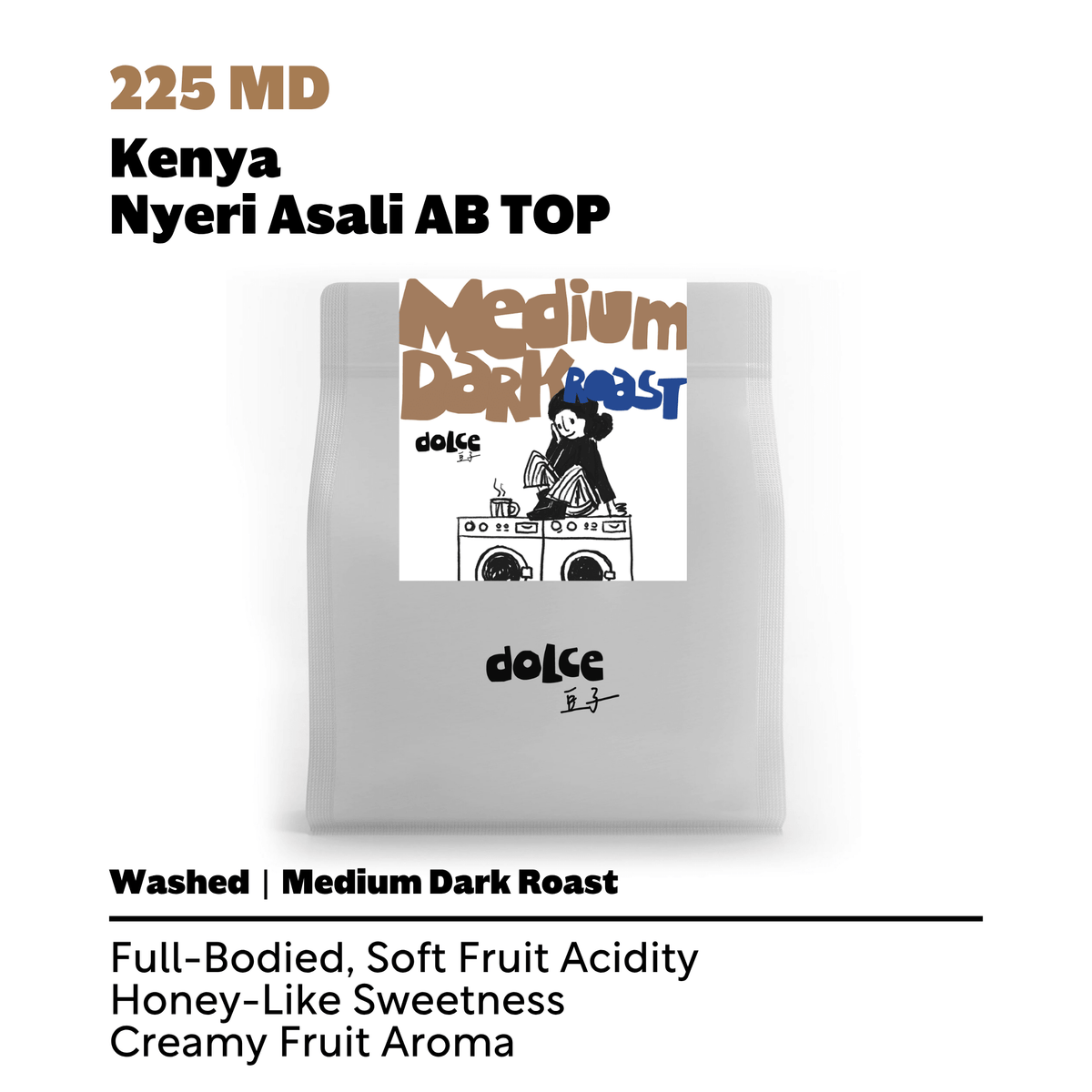 225 MD 肯亞 Nyeri Asali AB TOP 水洗 - 豆子咖啡產區豆