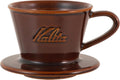 Kalita MI155 Mino Ware Wave Ceramic Dripper - Gloss Brown