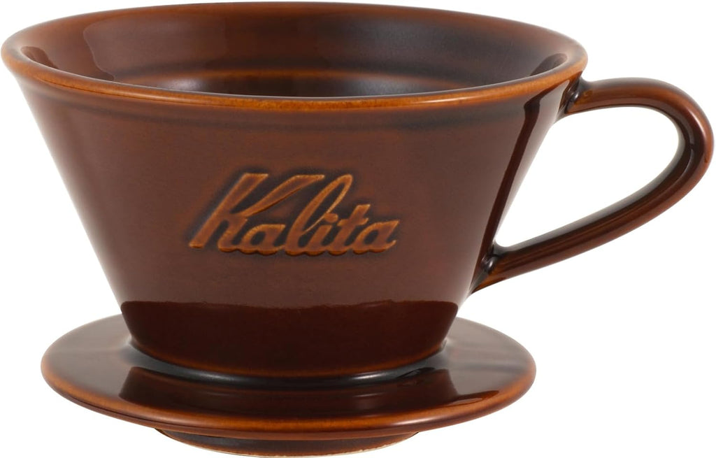 Kalita MI185 美濃燒 Wave 陶瓷濾杯  - Gloss Brown