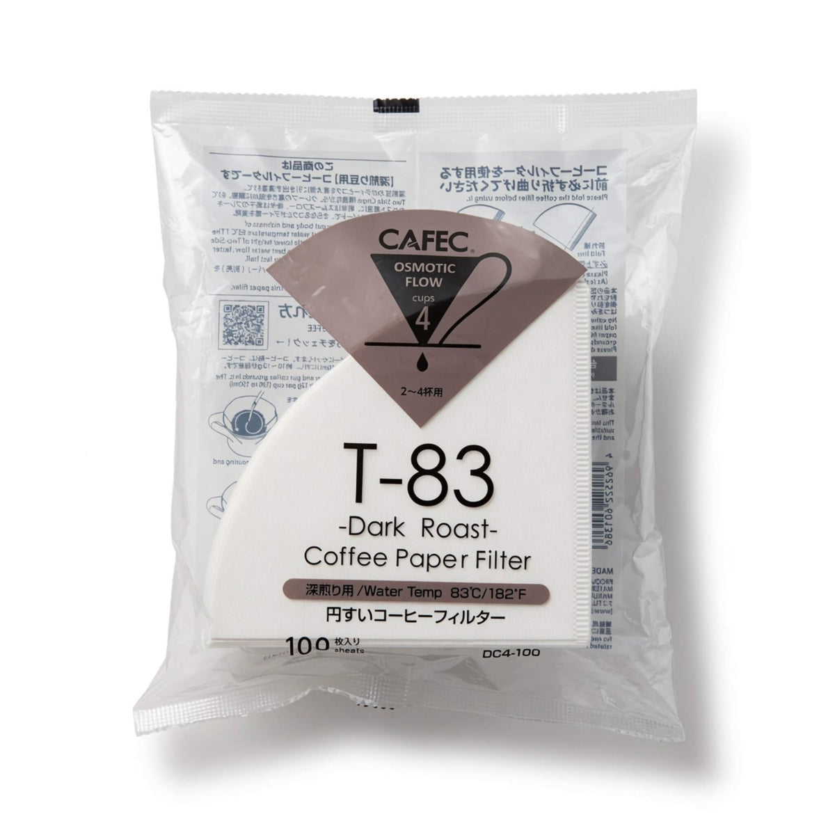 CAFEC T83深烘焙咖啡濾紙 -‬‭ ‬100張‭ (‬日本製造‭)‬