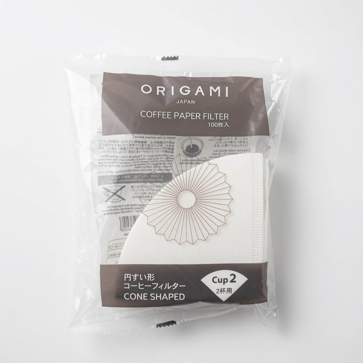 Origami Cup 2 錐型咖啡濾紙 -‬‭ ‬100張‭ (‬日本製造‭)‬
